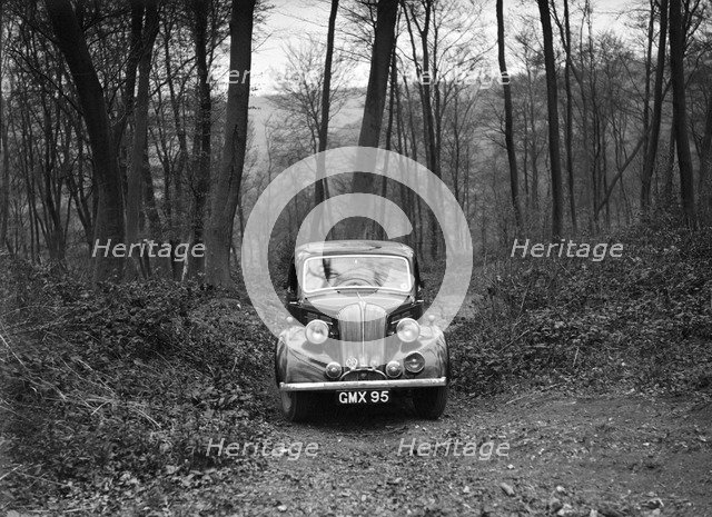 Standard Flying Twelve at the Standard Car Owners Club Southern Counties Trial, 1938. Artist: Bill Brunell.