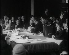 Male Swiss Civilians and Female Swiss Civilians at a Meeting of the League of Nations in..., 1920s. Creator: British Pathe Ltd.