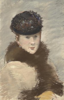 Méry Laurent Wearing A Small Toque, 1882. Creator: Edouard Manet.