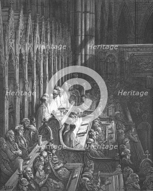 'Westminster Abbey - The Choir', 1872.  Creator: Gustave Doré.
