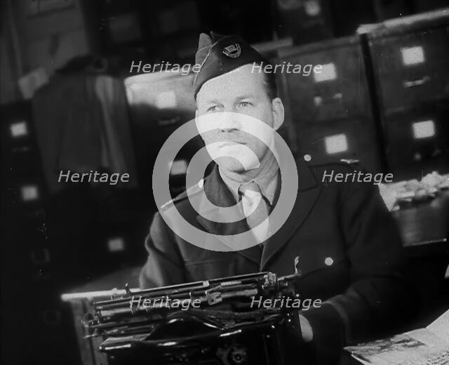 A Journalist at Work, 1943. Creator: British Pathe Ltd.