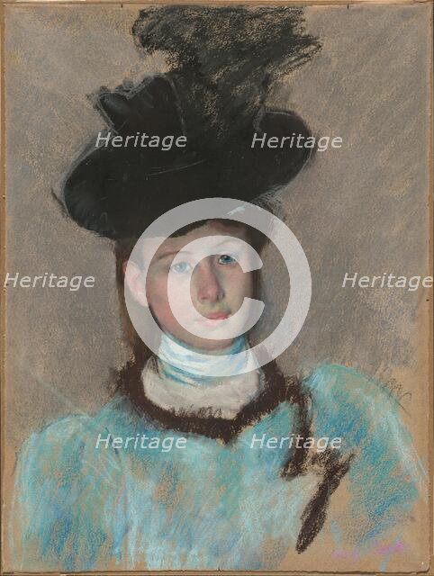 The Black Hat, c. 1890. Creator: Mary Cassatt.
