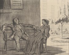 Une Campagne aux environs de Paris, 1858. Creator: Honore Daumier.