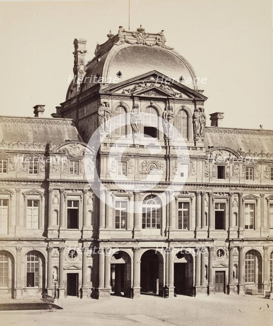 Clock Tower, the Louvre, Paris, between 1860 and 1870. Creator: Edouard Baldus.