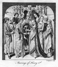 Marriage of Henry VI, 1445, (18th century).Artist: Charles Grignion