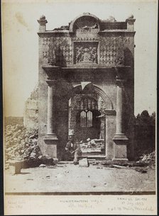 Samuel Smith sitting on the porch steps at the ruined Hunstanton Hall, shortly after..., 11 Jul 1853 Creator: Samuel Smith.