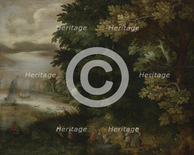 Landscape with the Scene of the Flight to Egypt, before 1615. Creator: Unknown.