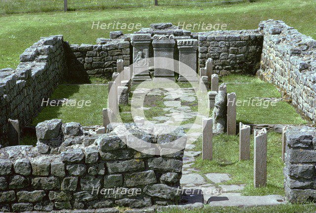 Shot of a Mithraic temple near Hadrian's Wall. Artist: Unknown