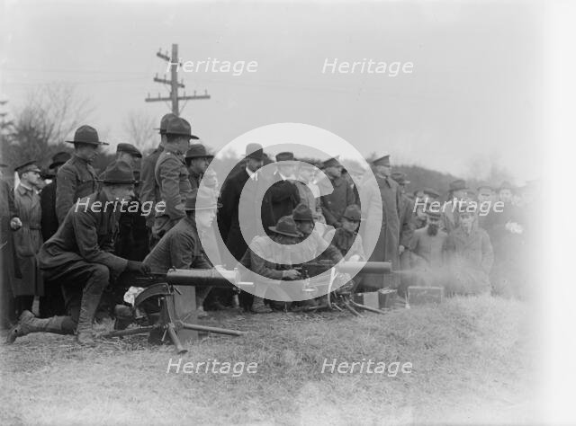Army, U.S. Machine Gun Tests, 1918. Creator: Harris & Ewing.