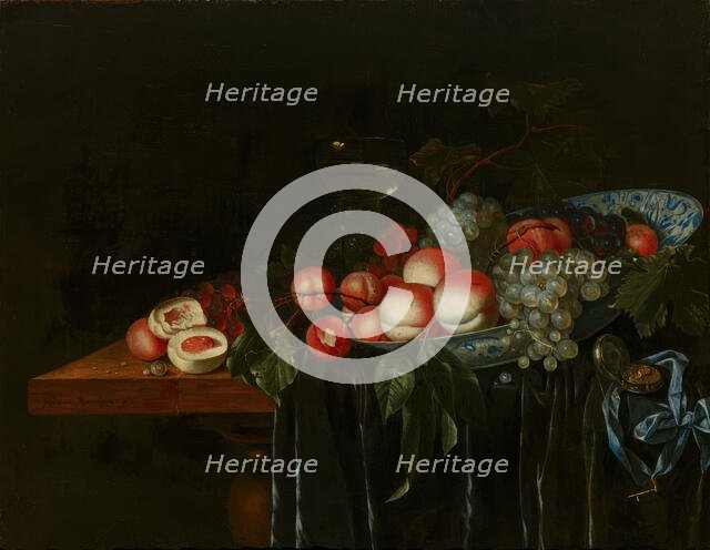 Fruit Still Life, c1650-1660. Creator: Johannes Rosenhagen.