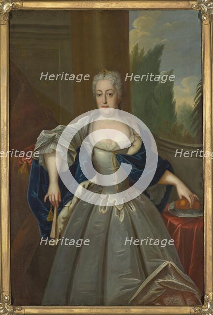 Portrait of Christiane Eberhardine of Brandenburg-Bayreuth (1671-1727), Electress of Saxony..., c.17 Creator: Anonymous.
