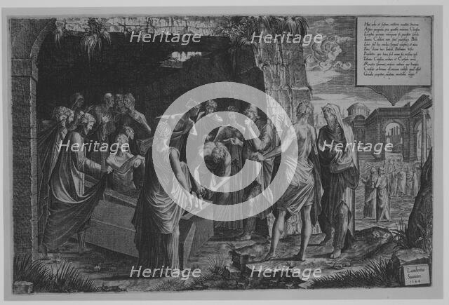The Raising of Lazarus, 1544. Creator: Lambert Suavius.