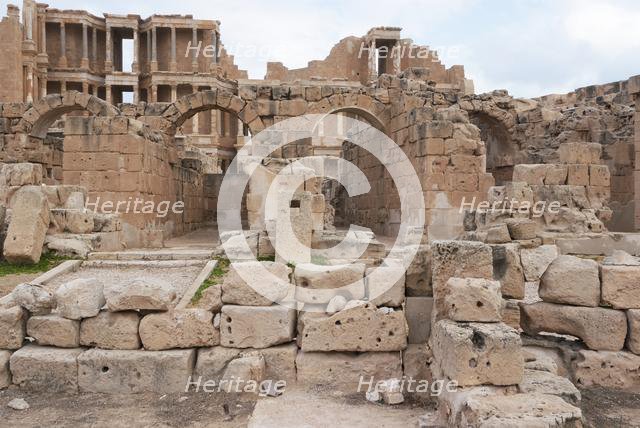 Libya, Sabratha, Theatre, 2007. Creator: Ethel Davies.