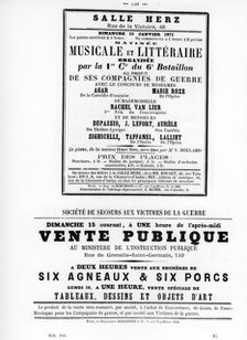 Vente Publique, from French Political posters of the Paris Commune,  May 1871. Artist: Unknown