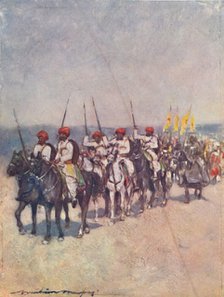 'Spear-bearers from Cutch', 1903. Artist: Mortimer L Menpes.