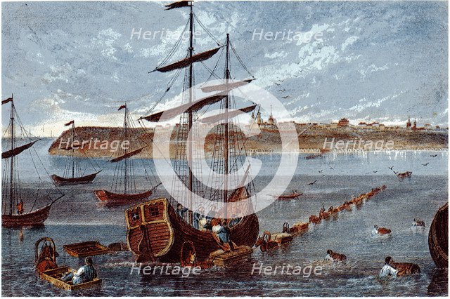 View of Taganrog, c. 1840. Artist: Anonymous  