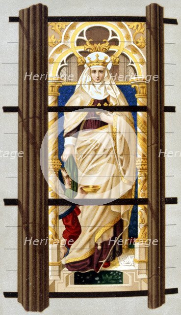 St Elizabeth of Hungary, 1878. Artist: Unknown