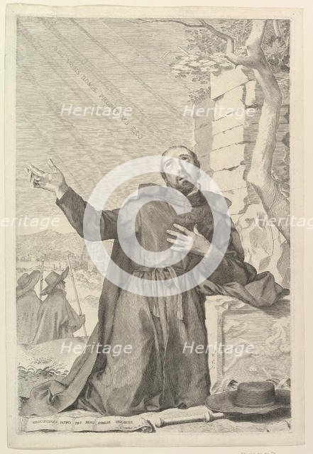 St. Ignatius in Ecstasy. Creator: Claude Mellan.