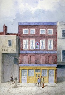 The Rose Inn, Farringdon Street, City of London, 1838. Artist: Frederick Napoleon Shepherd