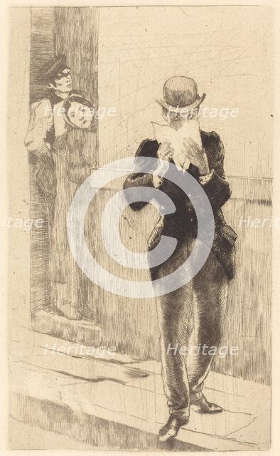 The Letter to Madame Henry (La lettre à Madame Henry), 1885. Creator: Paul Albert Besnard.