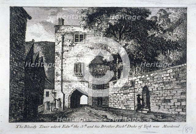 View of the Bloody Tower, Tower of London, c1800. Artist: Anon