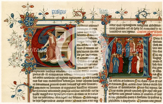 Illuminated initial letters, 1405-1415. Artist: Unknown