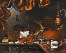 Musical instruments. Creator: Bettera, Bartolomeo (1639-c. 1688).