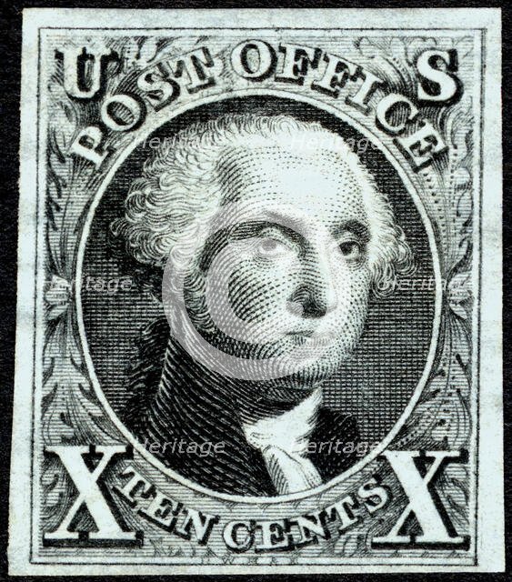 10c Washington reproduction single, 1875. Creator: Unknown.