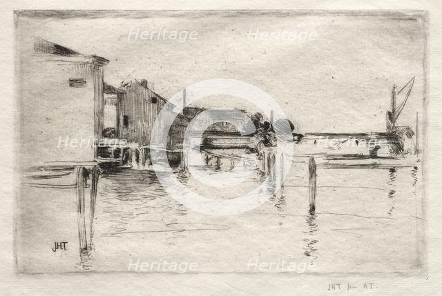 The Dock, Bridgeport, Connecticut. Creator: John Henry Twachtman (American, 1853-1902).