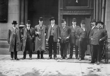 K.J. Ferry, T. Kennedy, Frank Hayes, T. Haggerty, M. Dougherty, F. Farrington, John Mack..., 1912. Creator: Bain News Service.