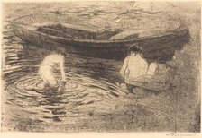 Bathing at Talloires (La baignade à Talloires), 1888. Creator: Paul Albert Besnard.