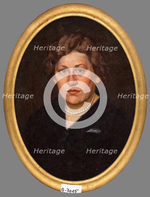 Portrait of a Woman with Beads, 1900-1940. Creator: Milan Thomka Mitrovsky.