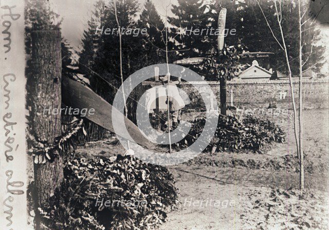 German cemetery, c1914-c1918. Artist: Unknown.