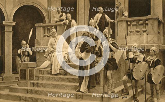 Jesus before Pilate, 1922.  Creator: Henry Traut.