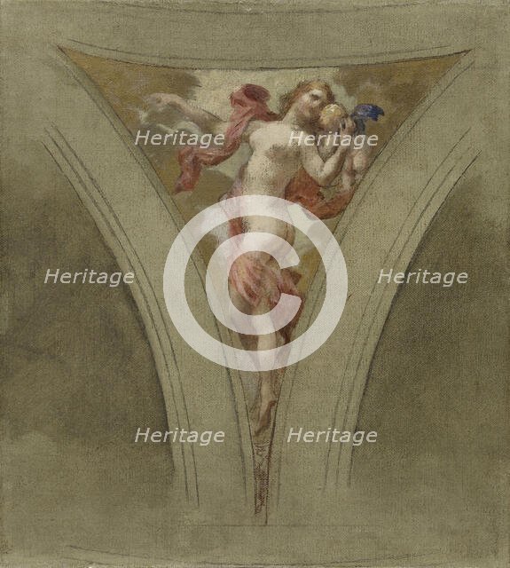 Sketch for the dome above the escalier des fêtes in the Hôtel de Ville...between 1888 and 1899. Creator: Francois Schommer.