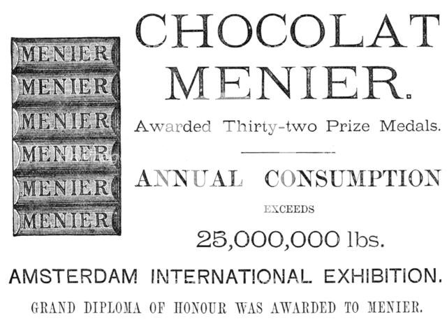 Chocolat Menier, 1883.  Creator: Unknown.
