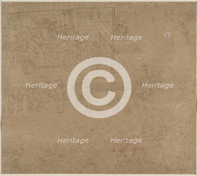 Album of Daoist and Buddhist Themes: Kings of Hells: Leaf 38, 1200s. Creator: Unknown.