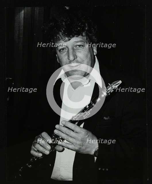 Clarinetist John Denman at the Bass Clef, London, 1985. Artist: Denis Williams