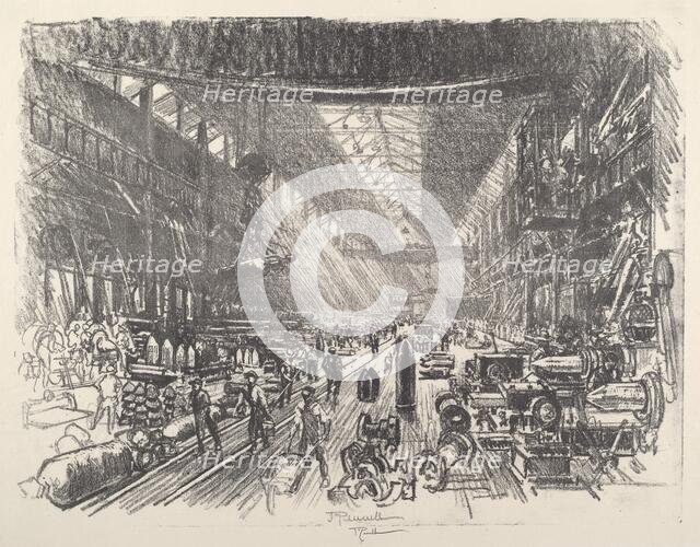 Shell Factory, No.I, 1917. Creator: Joseph Pennell.