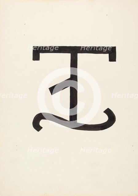 Cattle Brand, c. 1936. Creator: J.Henry Marley.