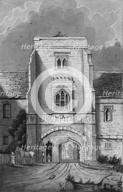The Gateway of the Palace at Cawood (Cawood Castle)', 1830. Artist: Unknown.