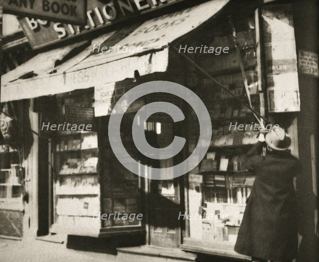 'Opening for business', stationery shop in Manhattan, New York, USA, 1930. Artist: Unknown