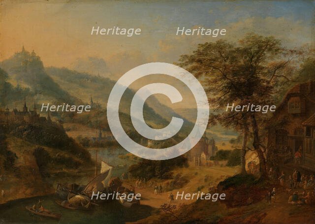Landscape from the Rhine, probably c1700. Creator: Jan Griffier I.