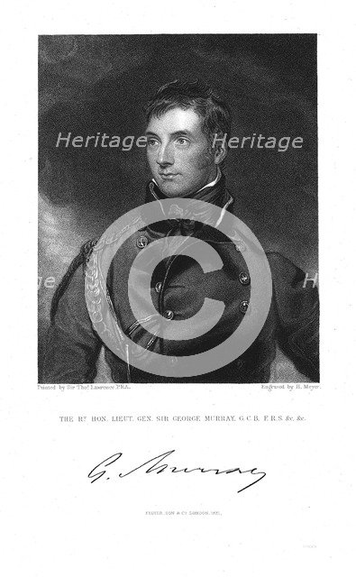 George Murray (1772-1846), Scottish general and statesman, 1831. Artist: Henry Meyer