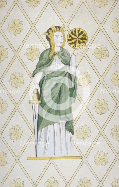 St Catherine, stained glass, church of St Leonard, Heston, Middlesex, 1820. Artist: Anon