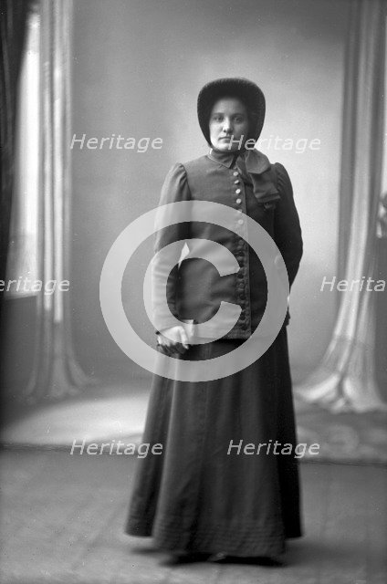 Female Salvationist in uniform with her Bible in her hand, Landskrona, Sweden, 1910. Artist: Unknown