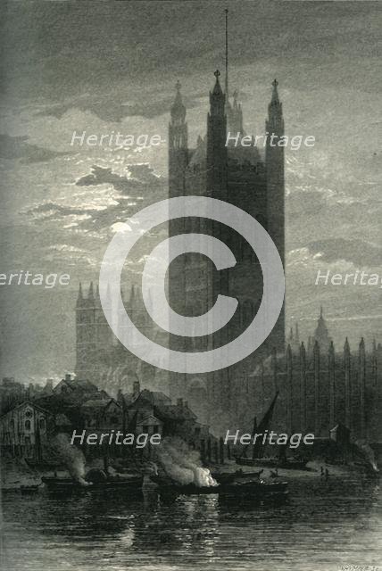 'The Victoria Tower, from Lambeth', c1870.