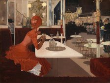 In the Café, 1882-84. Creator: Fernand Lungren.
