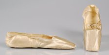 Evening slippers, British, 1845-65. Creator: Melnotte.