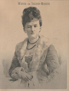 Writer Wanda von Sacher-Masoch, née Angelika Aurora Rümelin, 1879. Creator: Eigner, Ignaz (1854-1922).